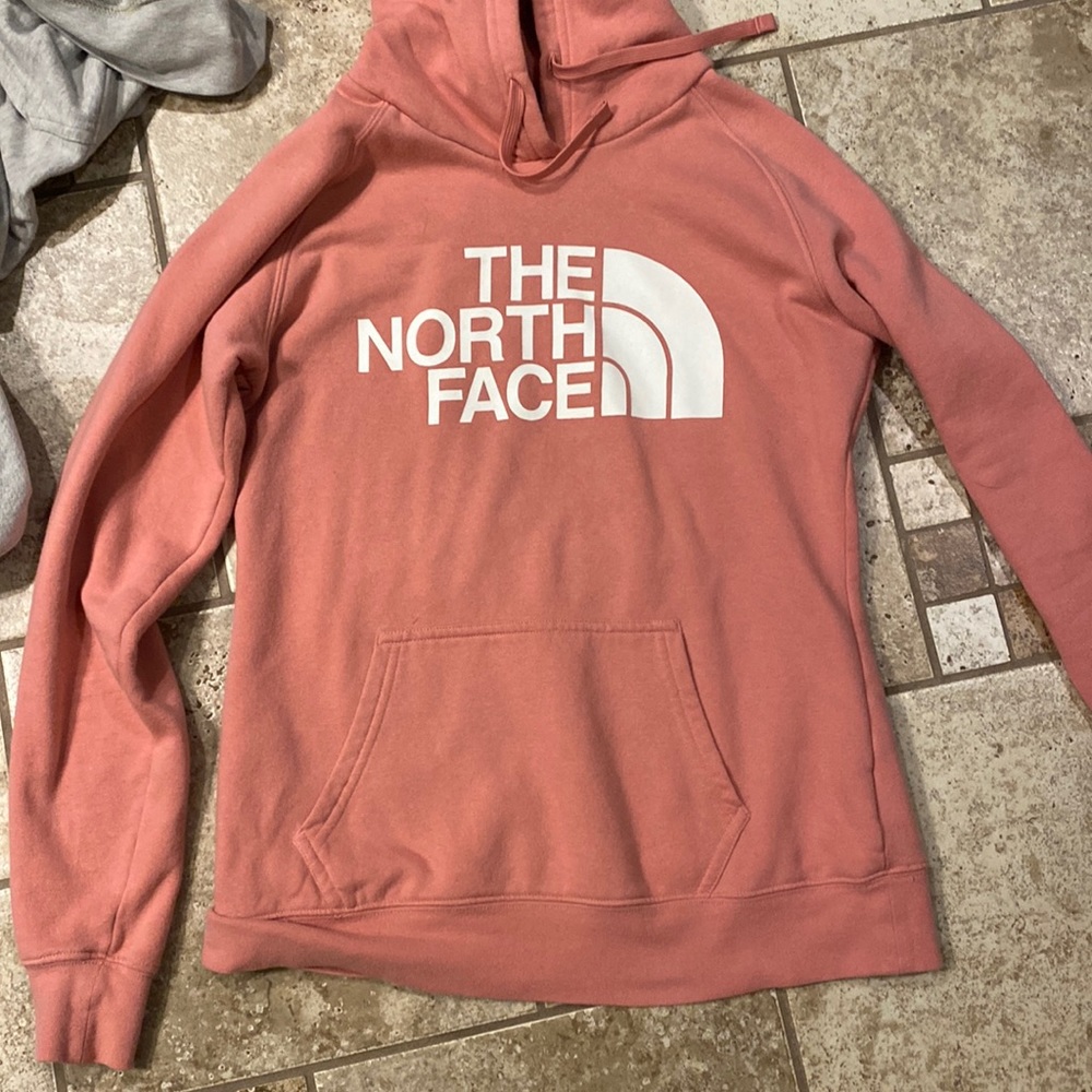 Pink north face hoodie